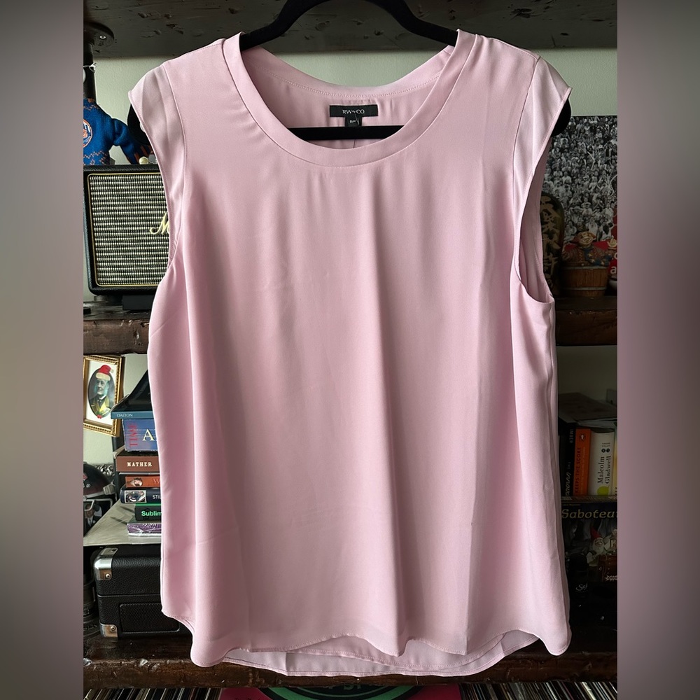 RW&CO - Silky Crepe Cap Sleeve Blouse